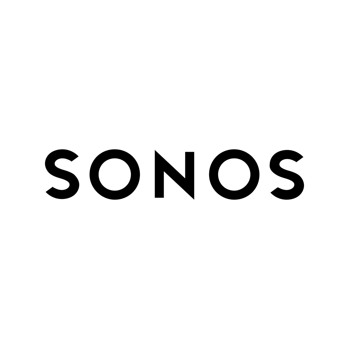 Black 'SONOS' logo on a white background