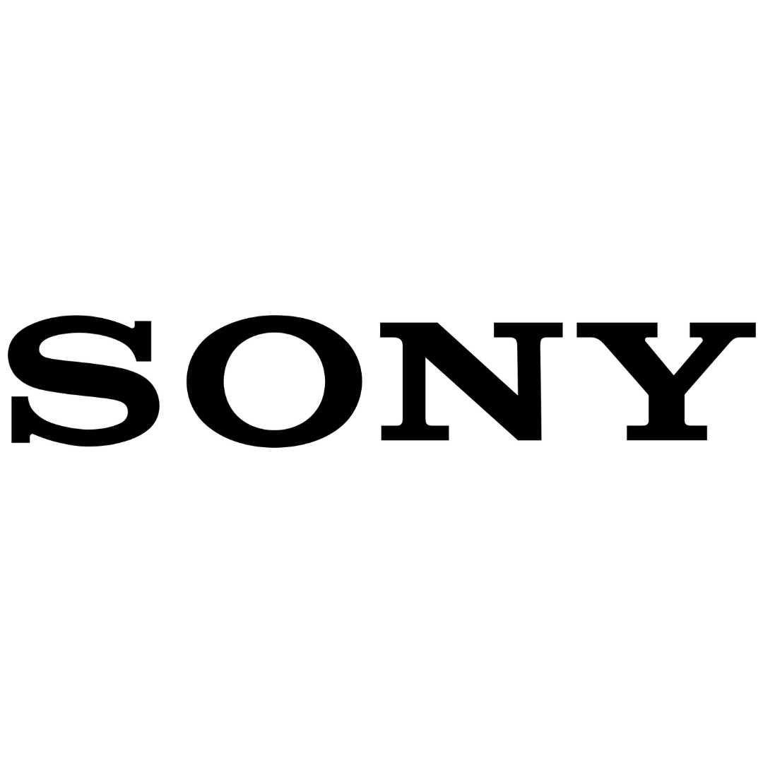 Sony logo in black on a white background